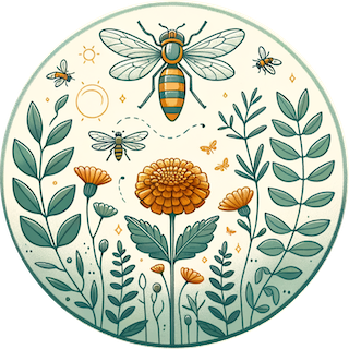 Syrphes sur les Soucis